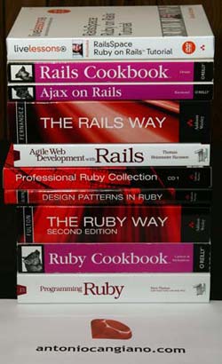 Ruby and Rails Books circa 2008